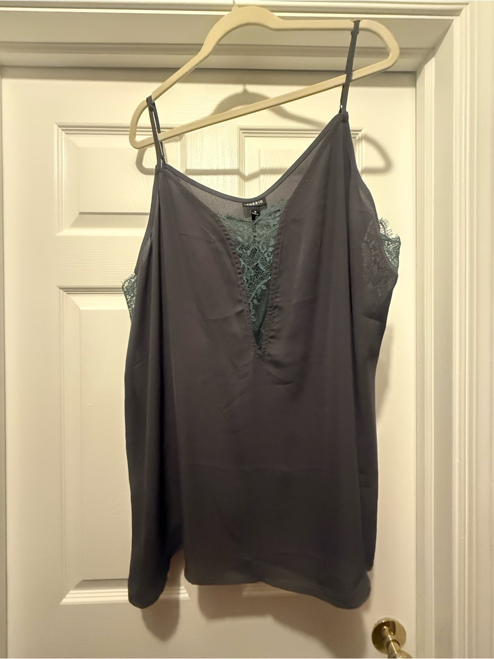 torrid gray lace-trim camisol